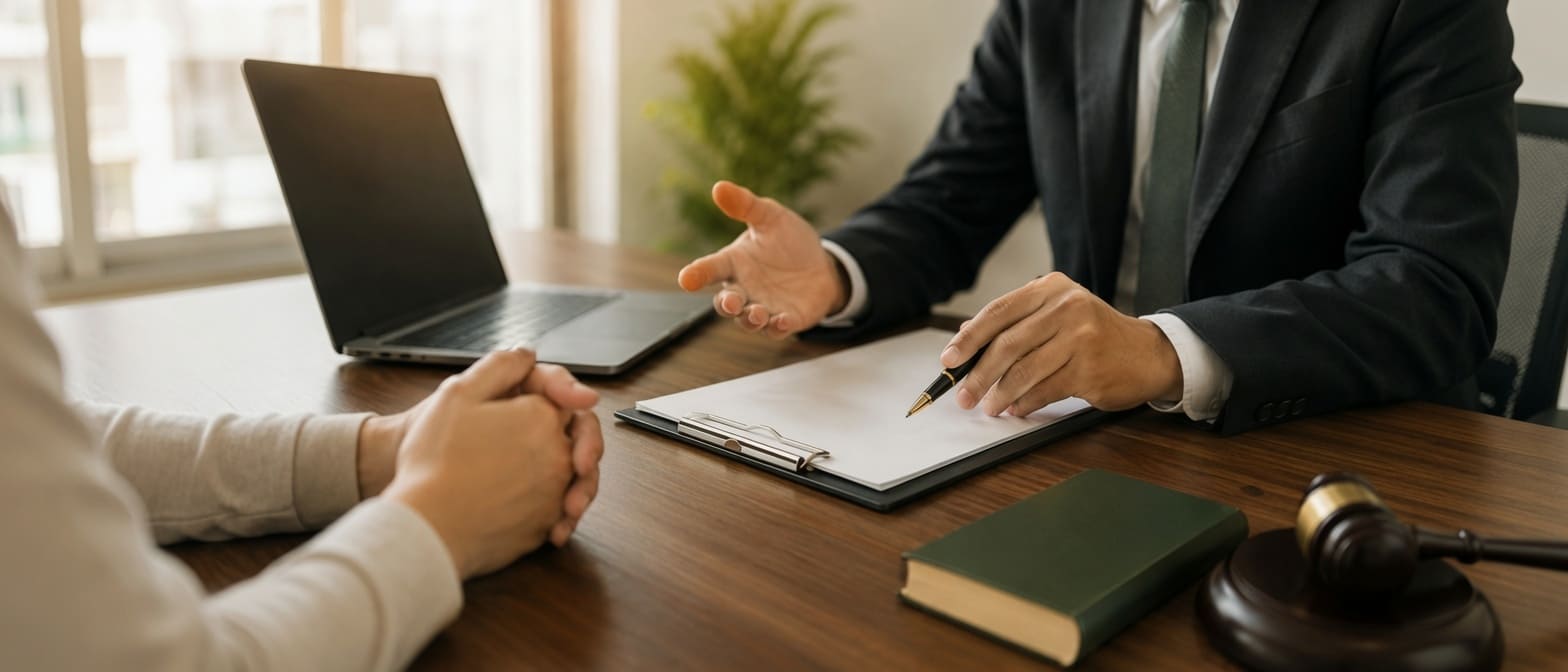 Florida car accident lawyer explaining PIP and bodily injury claim options to an injured client