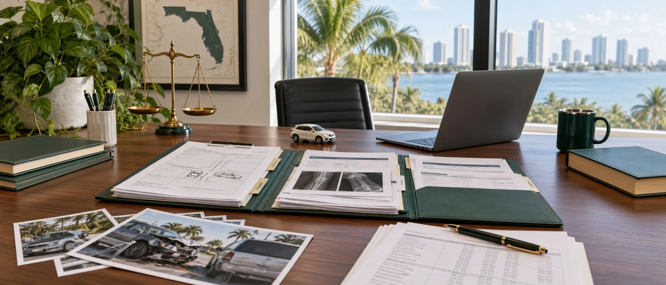 Florida car accident claim records reviewed after a settlement demand is sent