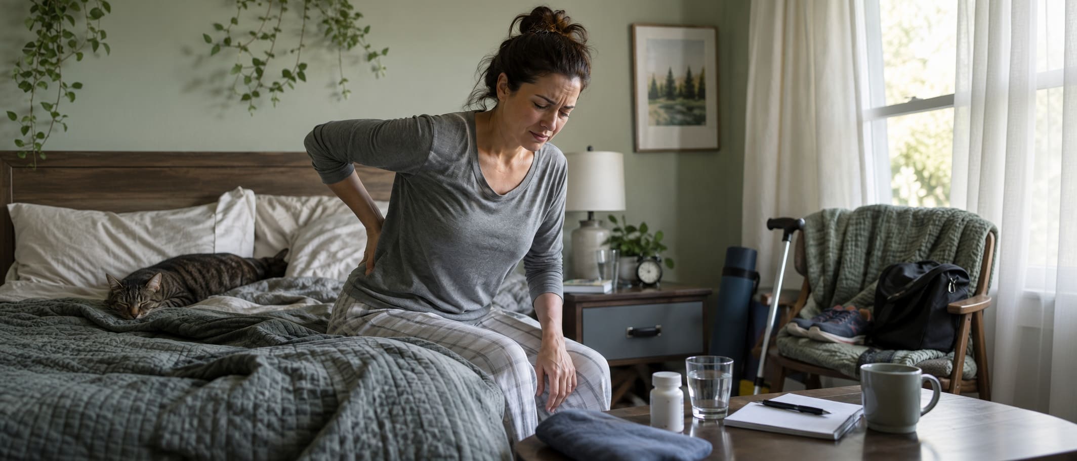 Injured person documenting changes in pain, mobility, sleep, and daily activities after a Florida car accident